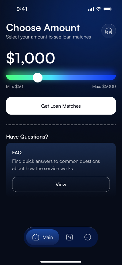 App main screen