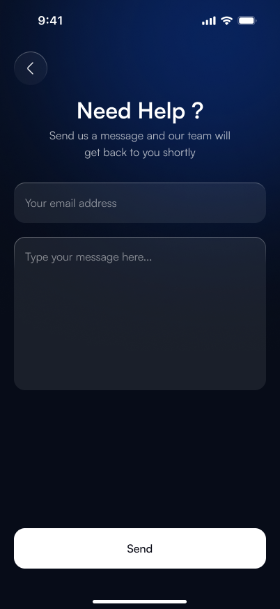 Need Help screen
